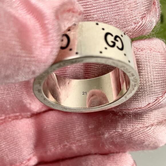NIB Gucci x Adidas Engraved Extra-wide Ring In Undefined Size 21 - Picture 7 of 11